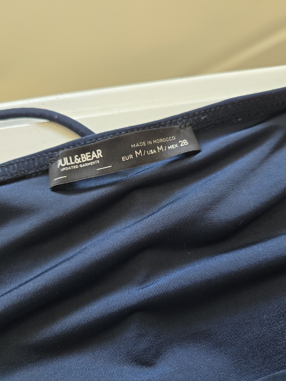 Pull&Bear Navy Cowl Neck Ruched Maxi Dress Size M - Picture 8 of 8